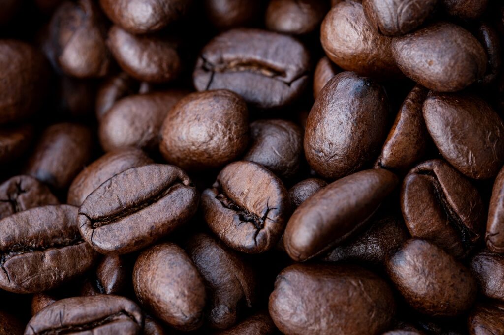 kávové zrná príprava kavy
